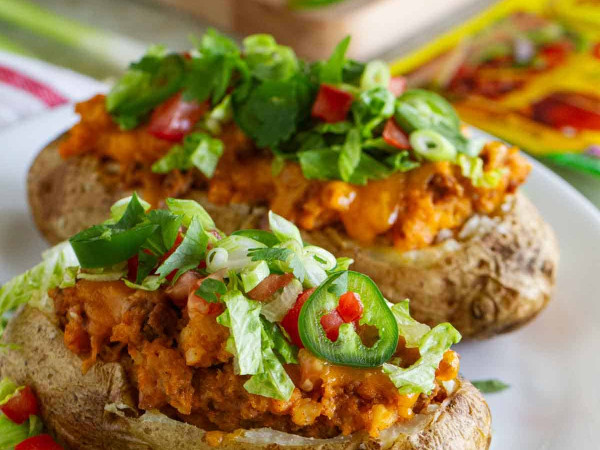 Taco Stuffed Baked Potatoes