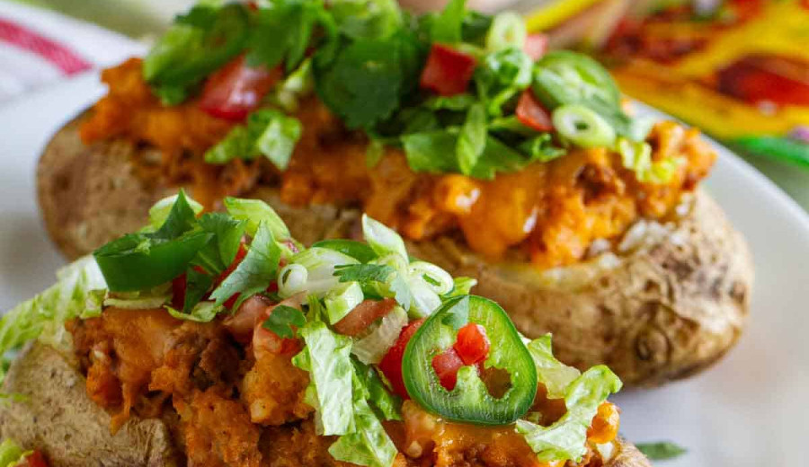 Taco Stuffed Baked Potatoes