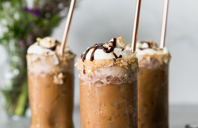 Low-Calorie White Chocolate Coconut Iced Coffee