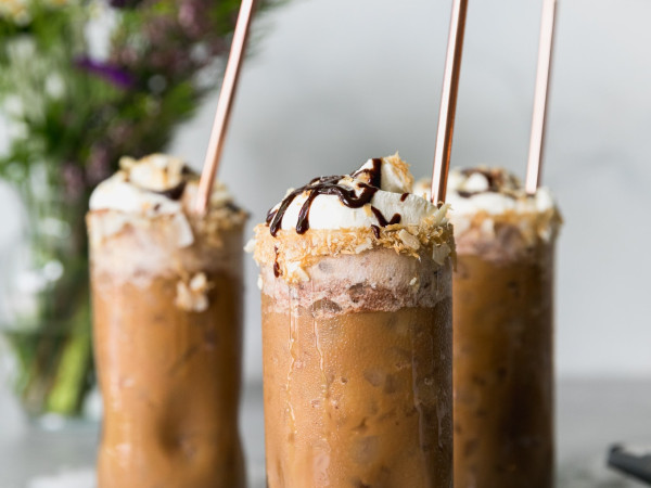 Low-Calorie White Chocolate Coconut Iced Coffee