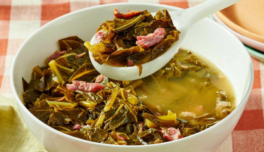 Collard Greens and Ham Hocks Dish