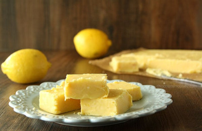 Lemon Fudge Made with Sweetened Condensed Milk