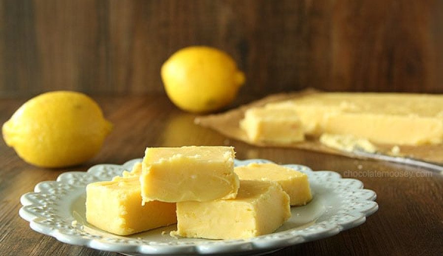 Lemon Fudge Made with Sweetened Condensed Milk