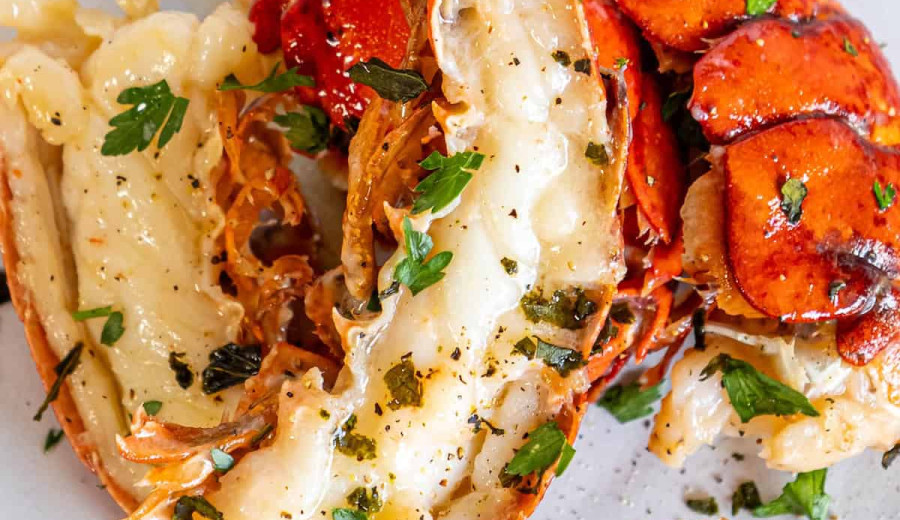 Hot Key Lime Butter with Key West Pink Shrimp and Florida Spiny Lobster Tails