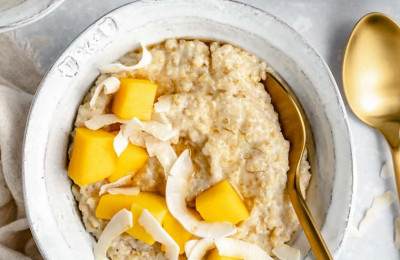 Coconut Steel-Cut Oats Made in a Slow Cooker