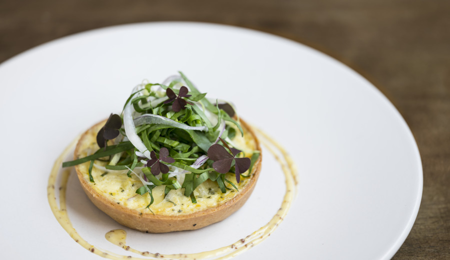 Savory Onion Tart with Wood Sorrel