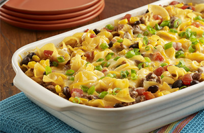 Baked Beef Taco Noodles