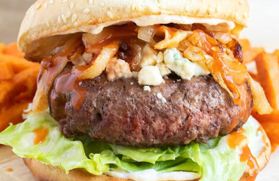 Buffalo Burger with Blue Cheese Filling