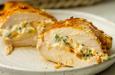 Chicken Breasts Stuffed with Jalapeno Poppers