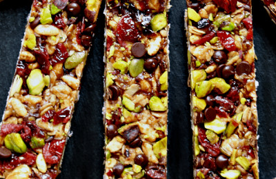 Trail Mix Snack Bars Without Baking