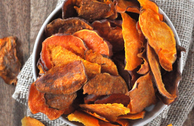 Oven-Baked Sweet Potato Crisps