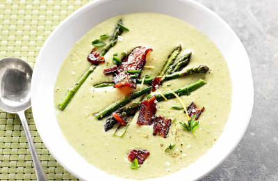 Fiery Potato and Asparagus Soup
