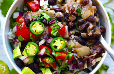 Coconut Water-Infused Black Beans