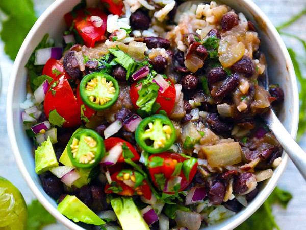 Coconut Water-Infused Black Beans