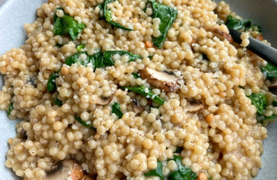 Garlicky Mushroom Couscous Made in the Instant Pot®