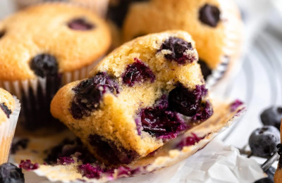 Almond Flour Muffins with Blueberries and Nuts