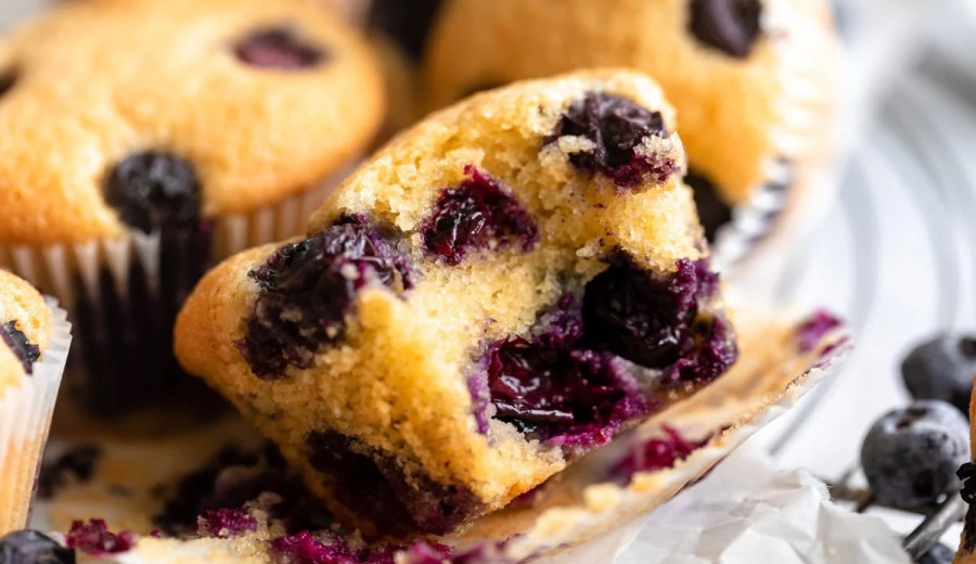 Almond Flour Muffins with Blueberries and Nuts