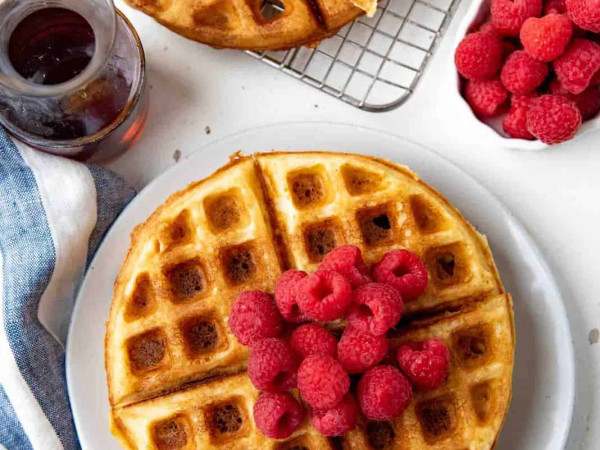 Overnight Yeasted Waffles without Gluten