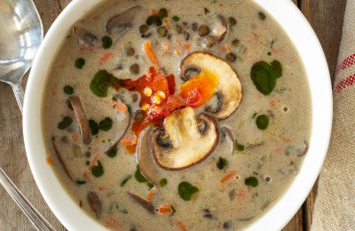 Lentil and Mushroom Soup
