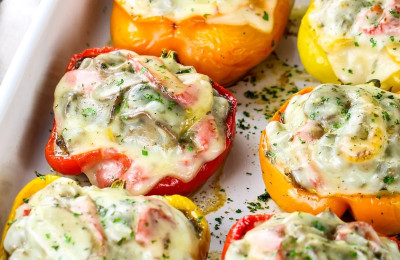 Philly Cheesesteak Stuffed Peppers Made in the Instant Pot®
