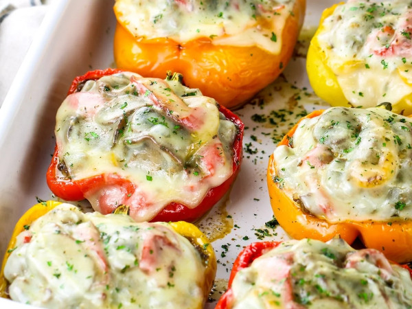 Philly Cheesesteak Stuffed Peppers Made in the Instant Pot®