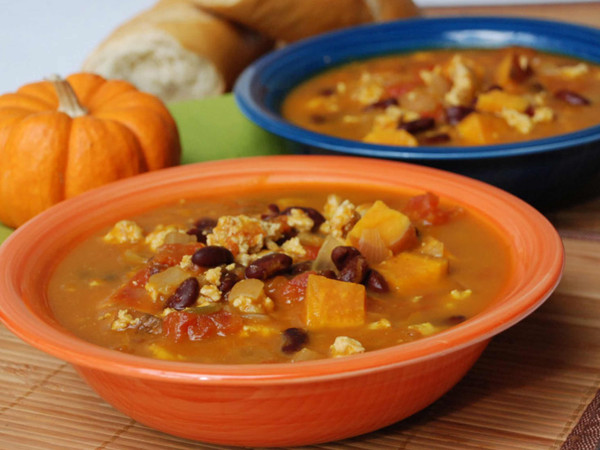 Hearty Pumpkin Soup with Ham