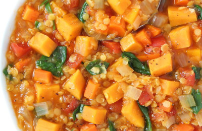 Red Lentil Soup with Sweet Potatoes