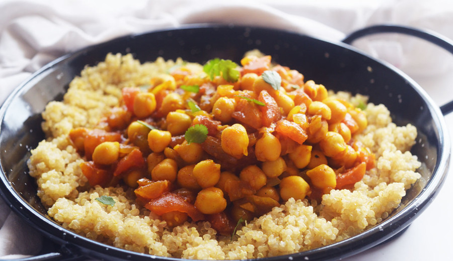Quinoa and Chickpea Stew with a Moroccan Twist