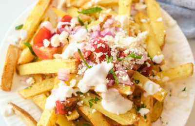 Loaded Greek Fries Made in an Air Fryer