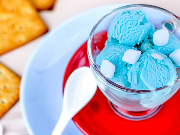 Blue Marshmallow Ice Cream Sundaes