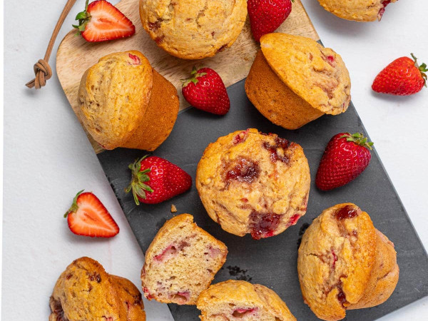 Nat's Plant-Based Strawberry Muffins