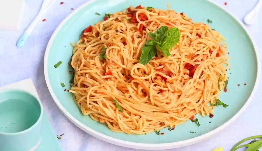 Quick Six-Minute Spaghetti for One
