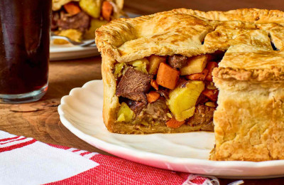 Savory Meat Pie with a Hot Water Crust
