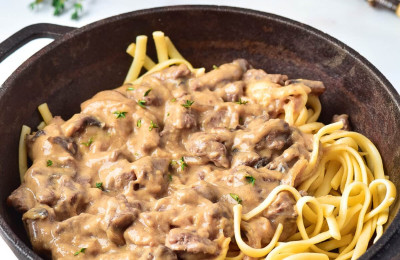 Hearty and Creamy Venison Stroganoff
