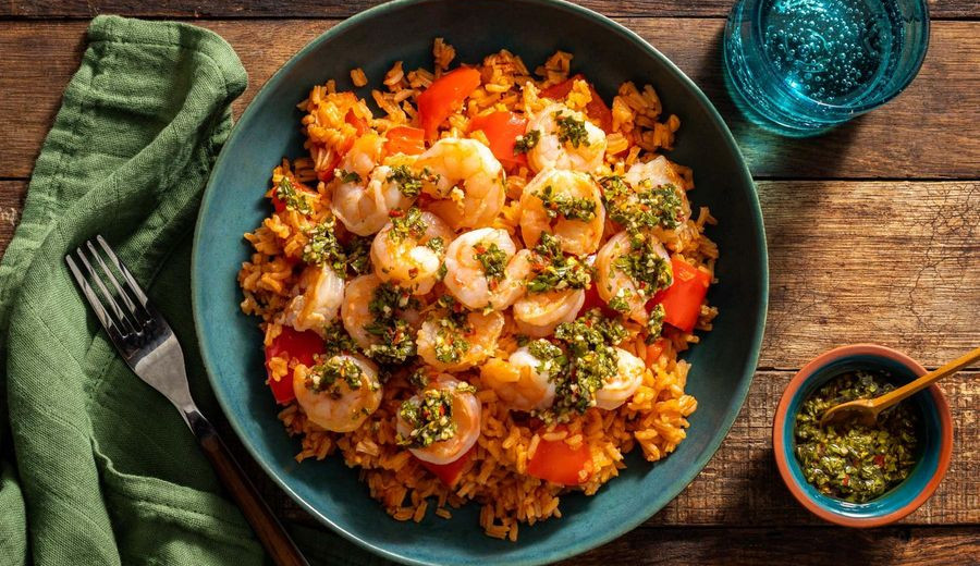 Shrimp and Spanish Rice Dish