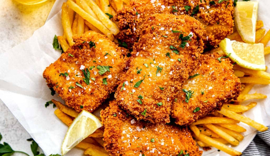 Crunchy Fish with French Fries