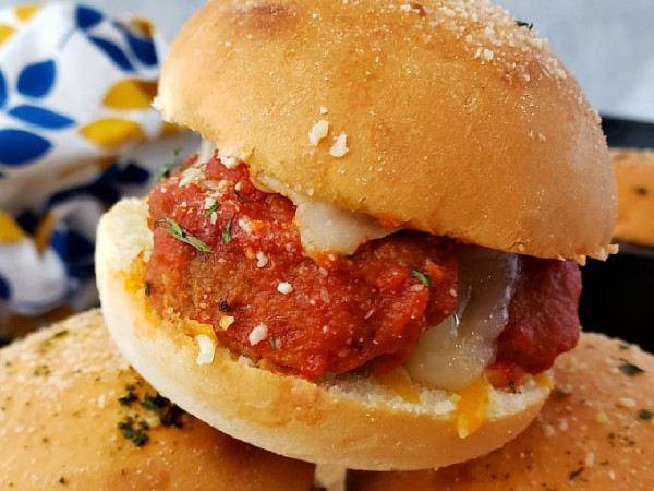 Sliders with Provolone Meatballs