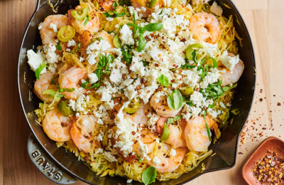 Spaghetti Squash with Mediterranean Flavors