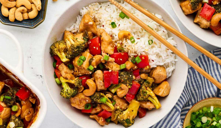 Baked Cashew Chicken Dish