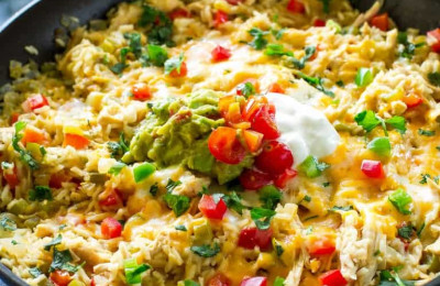 Skillet Chicken and Rice with Fajita Flavors