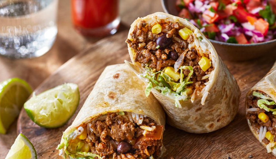 Beef and Broccoli Cheddar Burritos