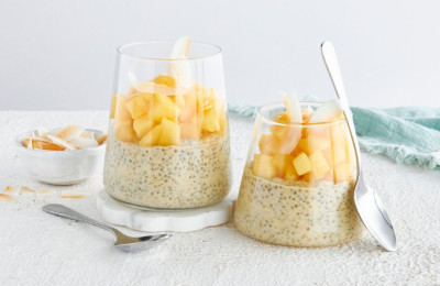 Mango and Coconut Oat Pudding