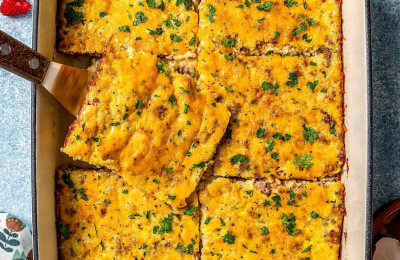 Grits and Sausage Egg Bake