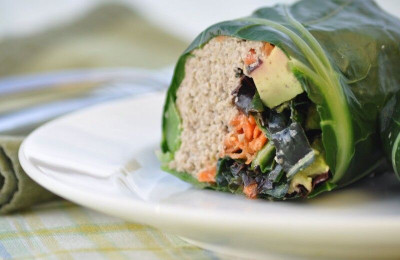 Collard Greens Wrap with Sunflower Seed Pâté