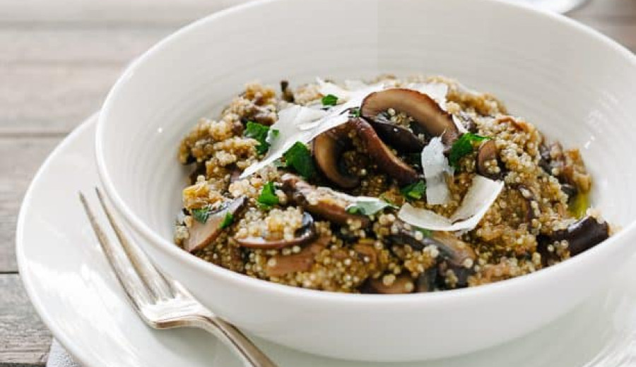 Quinoa and Mushroom Risotto