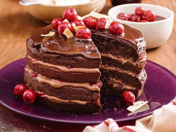 Layered Cherry and Chocolate Delight