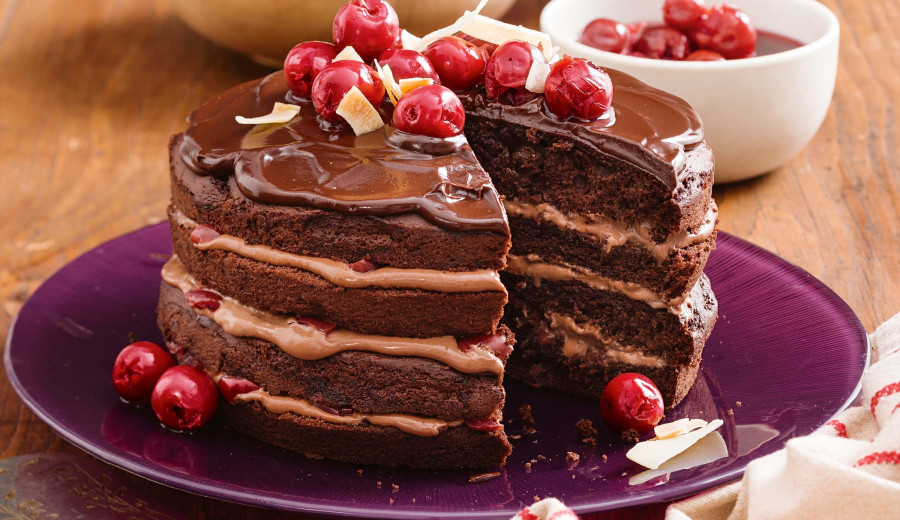 Layered Cherry and Chocolate Delight