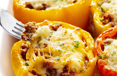 Stuffed Peppers with Lasagna Filling