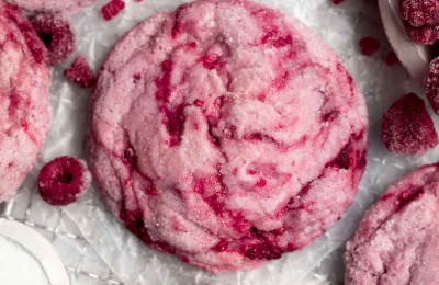 Raspberry Marble Cookies