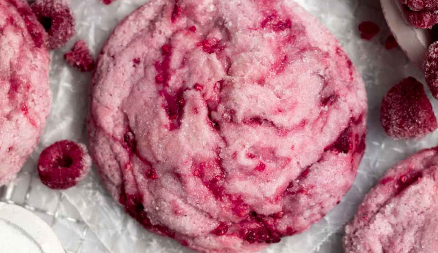 Raspberry Marble Cookies